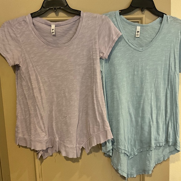 Wilt Tops - W by WILT 2 Short Sleeve Asymmetric Raw Hem Tee Shirts 100% Cotton Size Medium